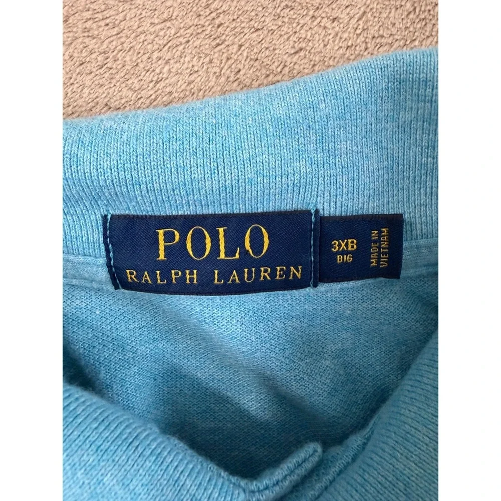 Polo Ralph Lauren Polo Shirt Mens size 3XB Big Blue Heather Cotton short sleeve